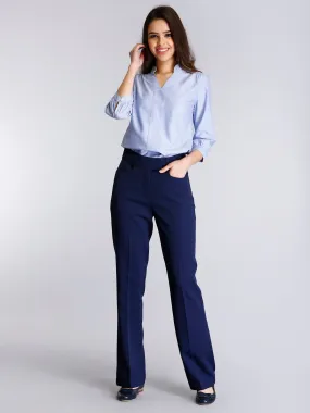 High Waist Pants - Navy