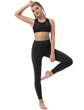 High Waist Side Pockets Pilates Pants black_Pilates