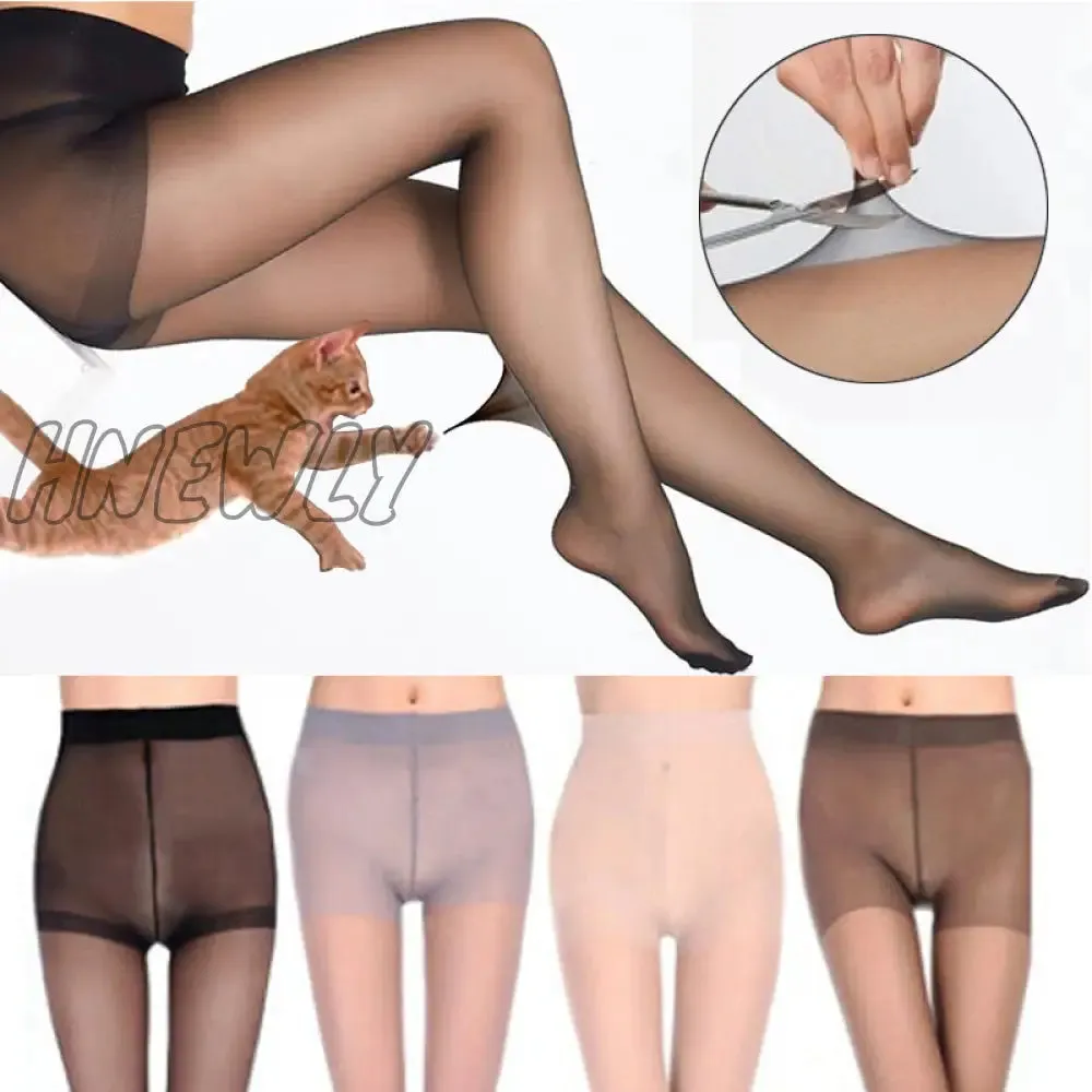 Hnewly Summer High Waist Sun Protection Stockings Ladies Sexy Breathable Elastic Tights Slim Tear Resistant Nylon Pantyhose Women