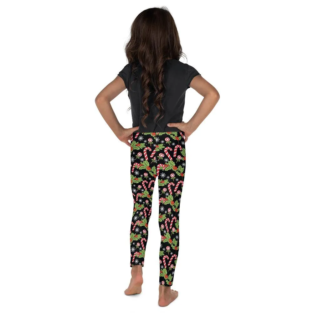 Holly Leaves with Berries Kid's Leggings