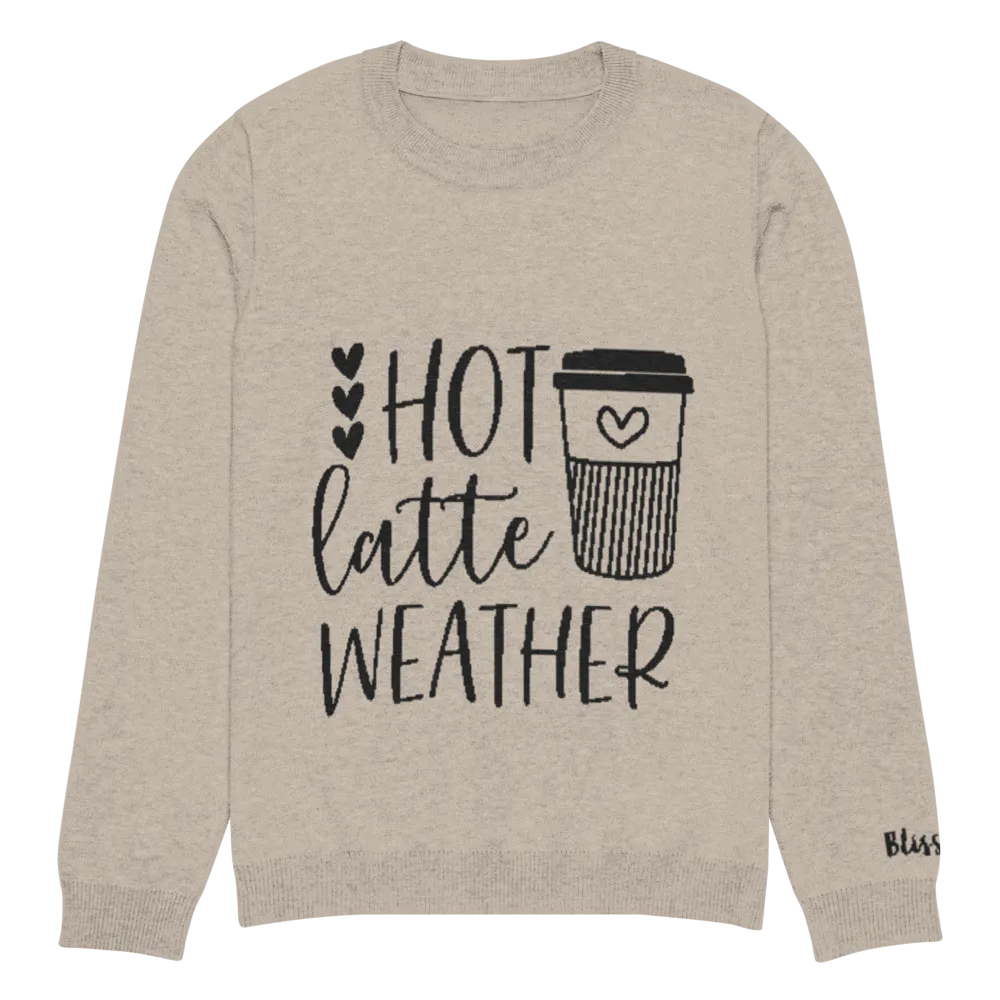 Hot Latte Weather Personalized Knit Sweater