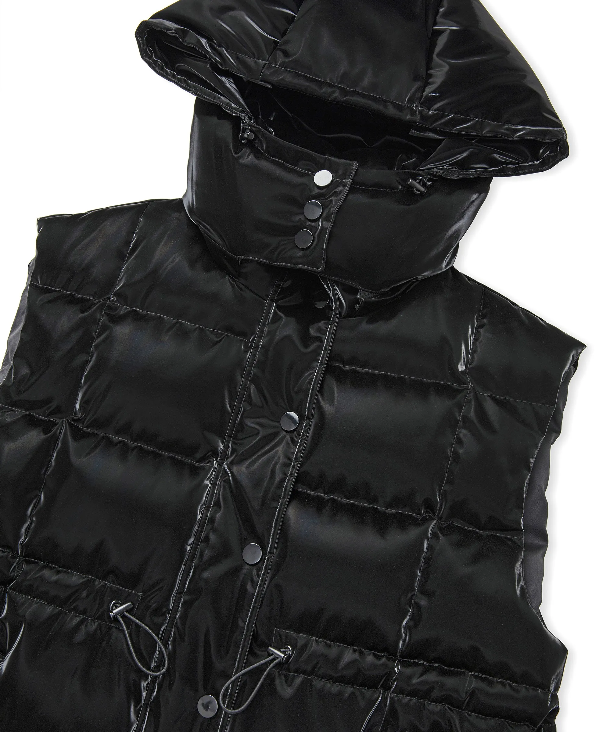 Ipekyol Shiny Textured Puffer Vest Black