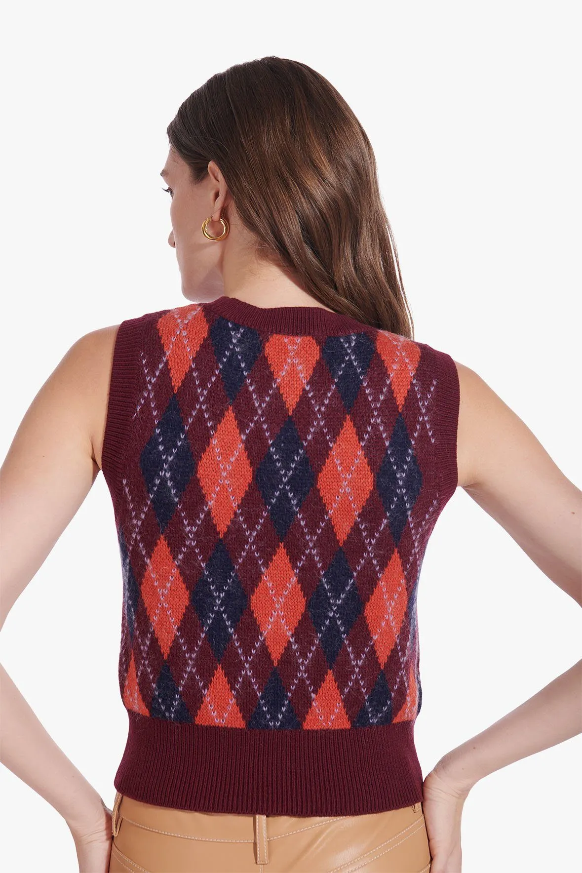 JOKER VEST | BORDEAUX ARGYLE