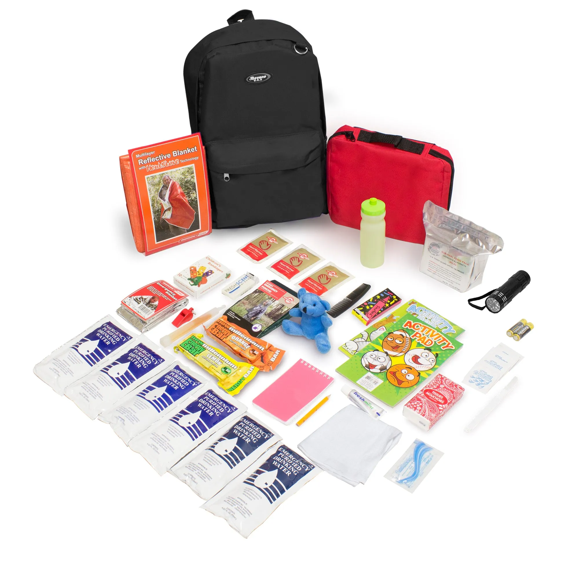 Keep-Me-Safe Children's 72 Hour Survival Kit: Color Options Available