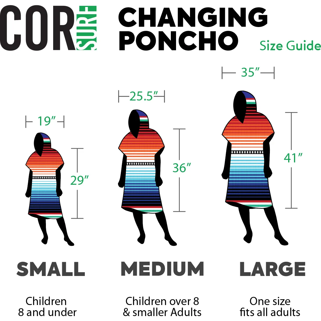 Kids Changing Towel Poncho - Sarape