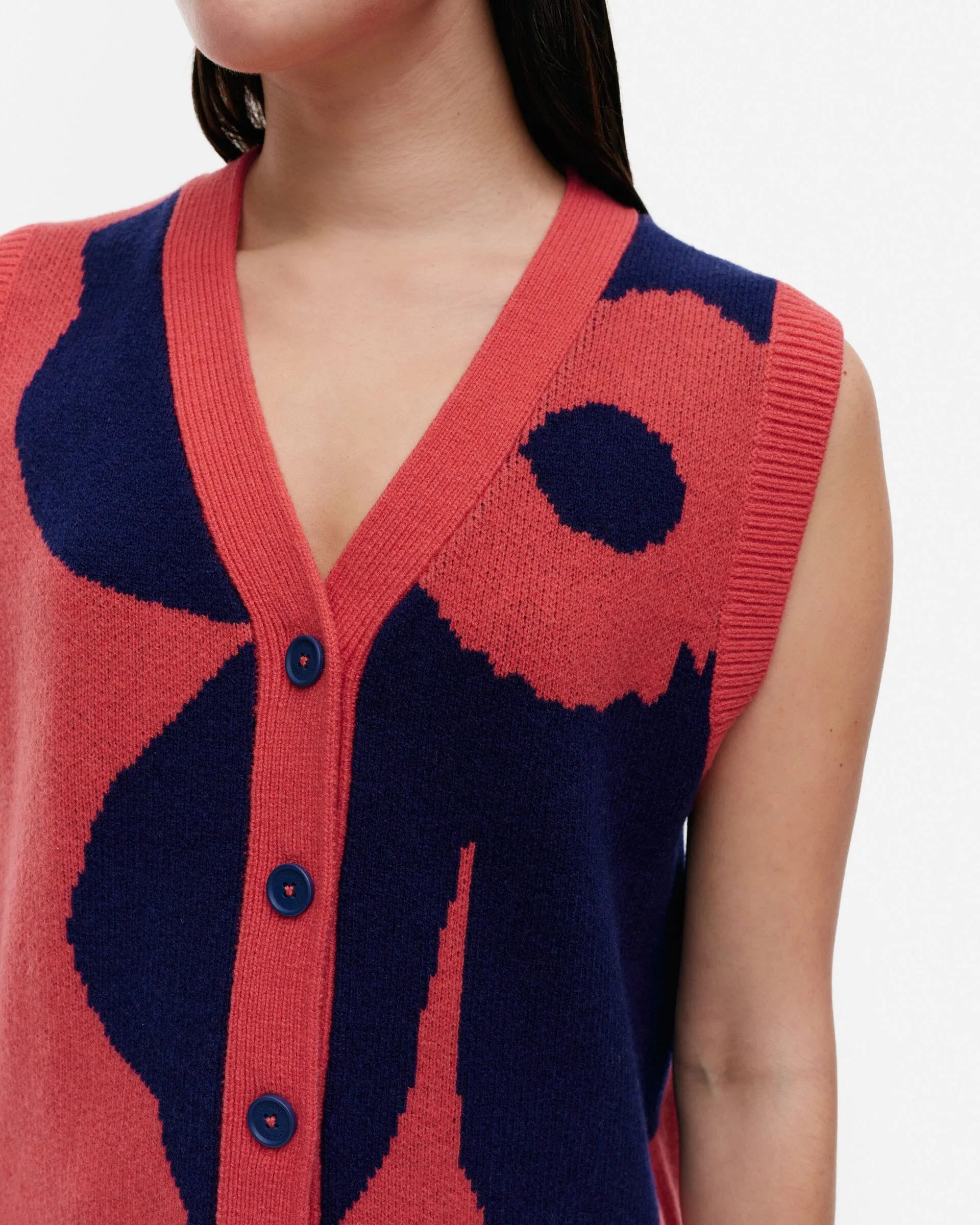 kioski jaava unikko knitted wool vest (XXS)