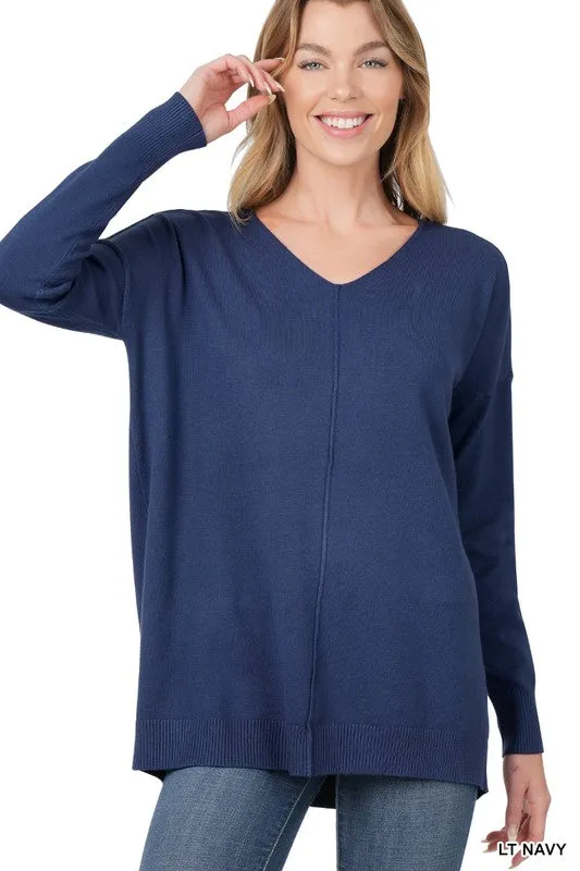 Knit V Neck Sweater