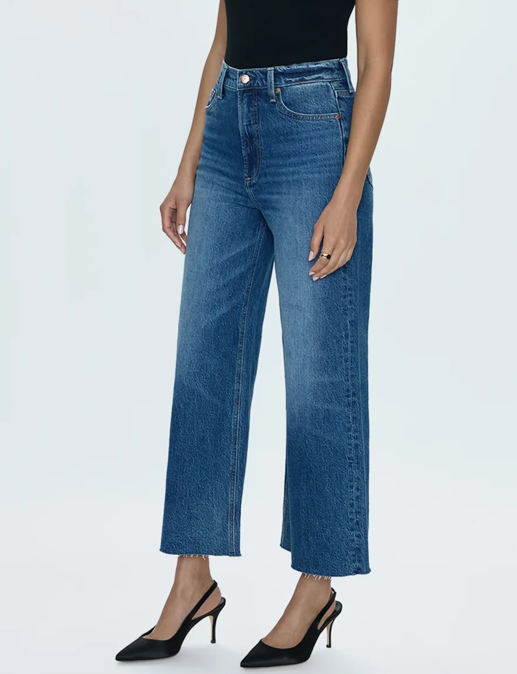 Lana Crop Wide Leg Denim, Palladium