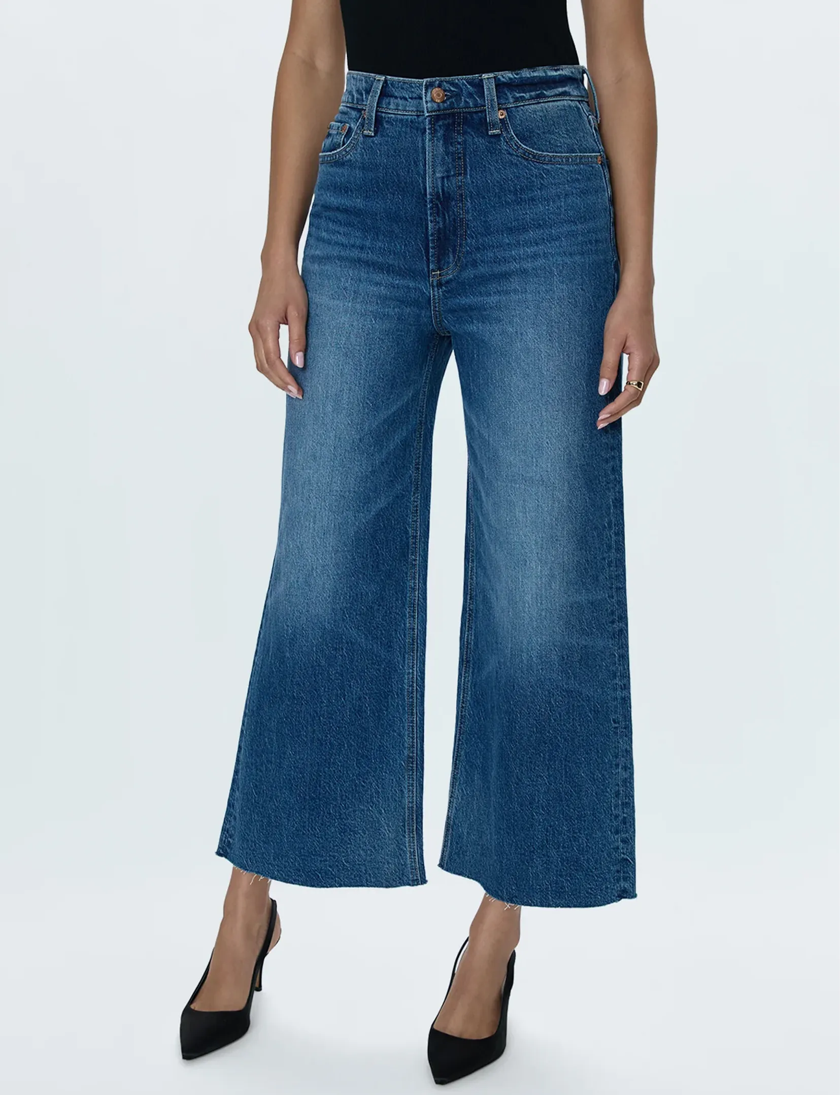 Lana Crop Wide Leg Denim, Palladium