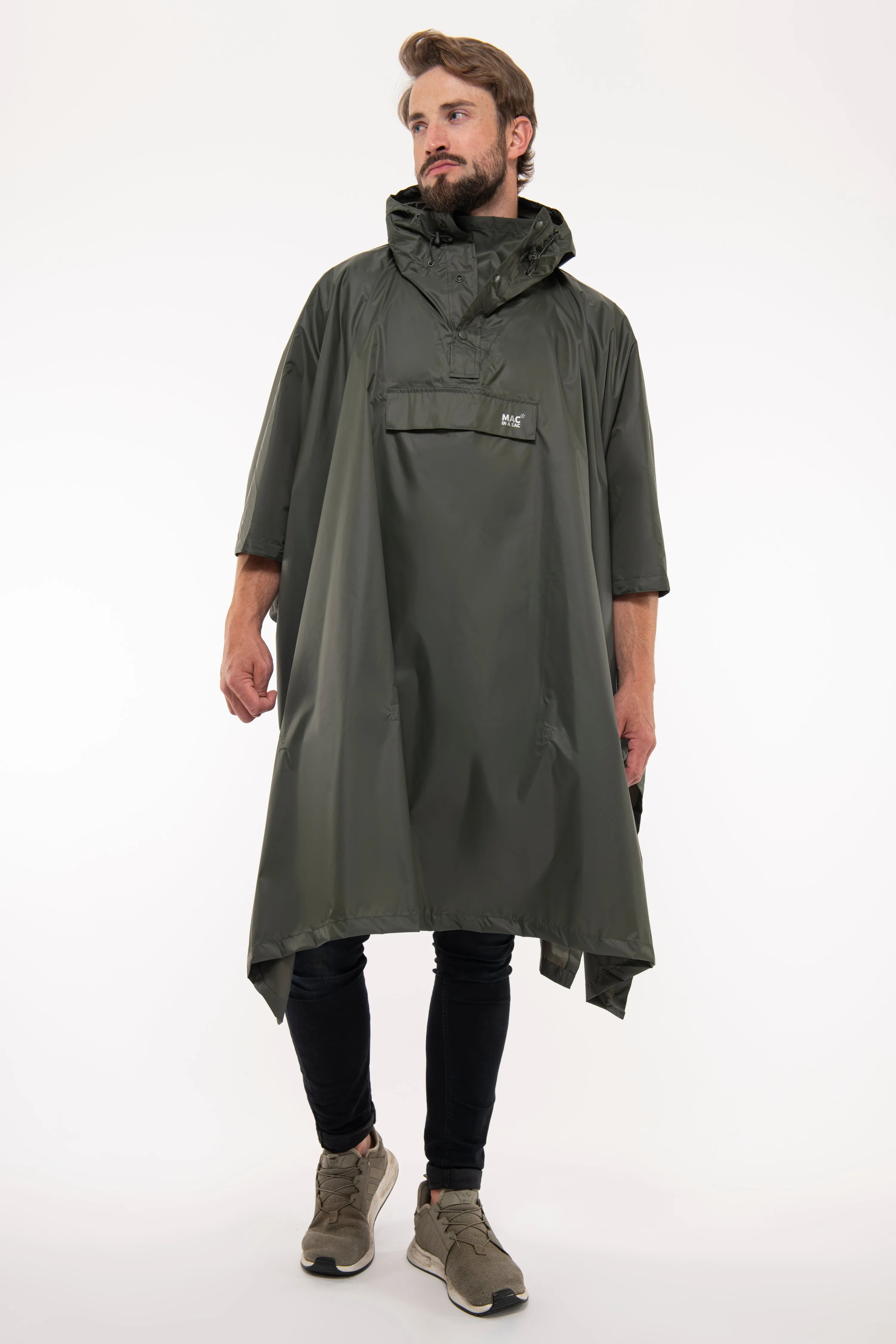 Mac In A Sac Packable Waterproof Unisex Poncho - Khaki