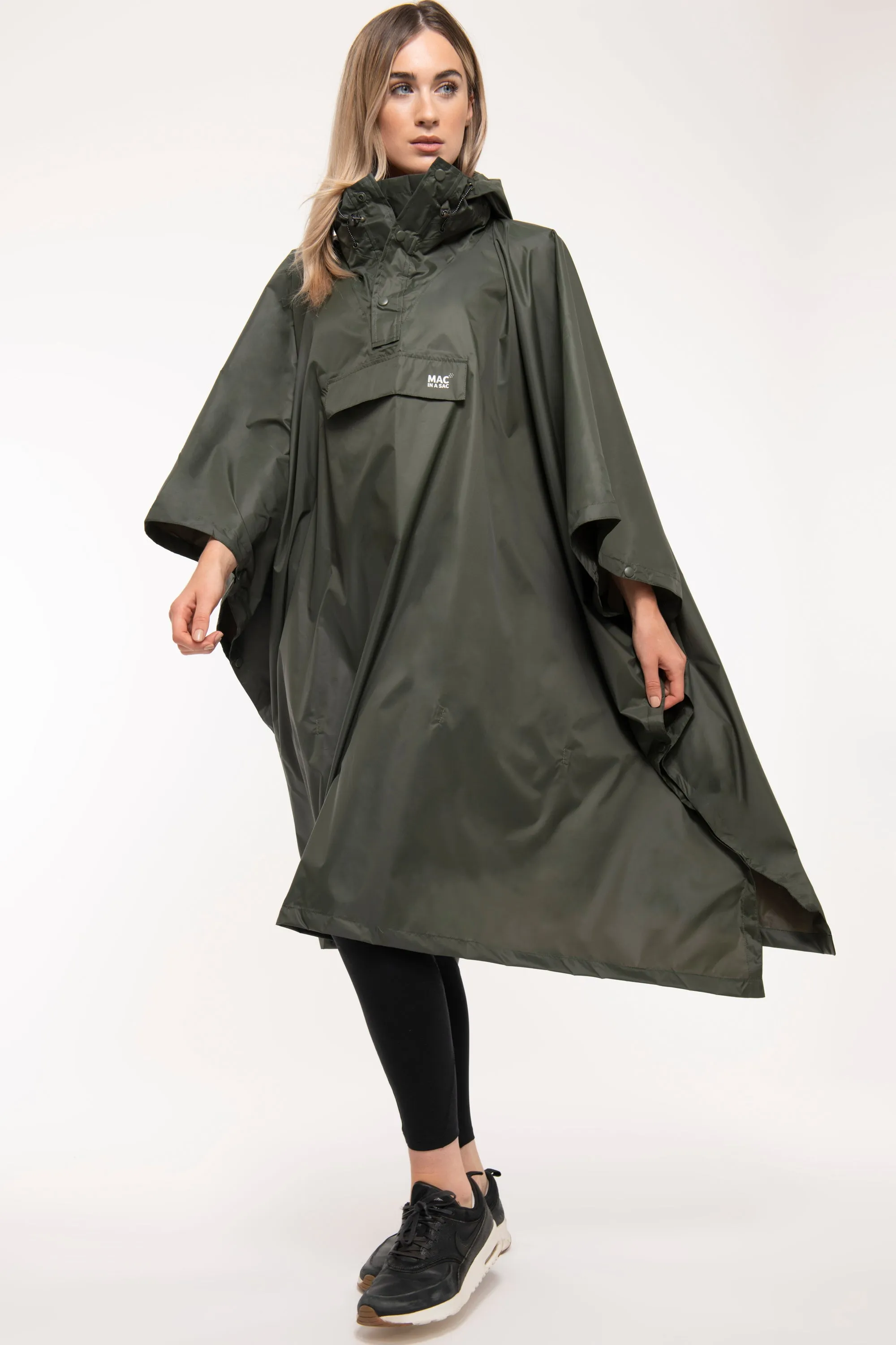 Mac In A Sac Packable Waterproof Unisex Poncho - Khaki