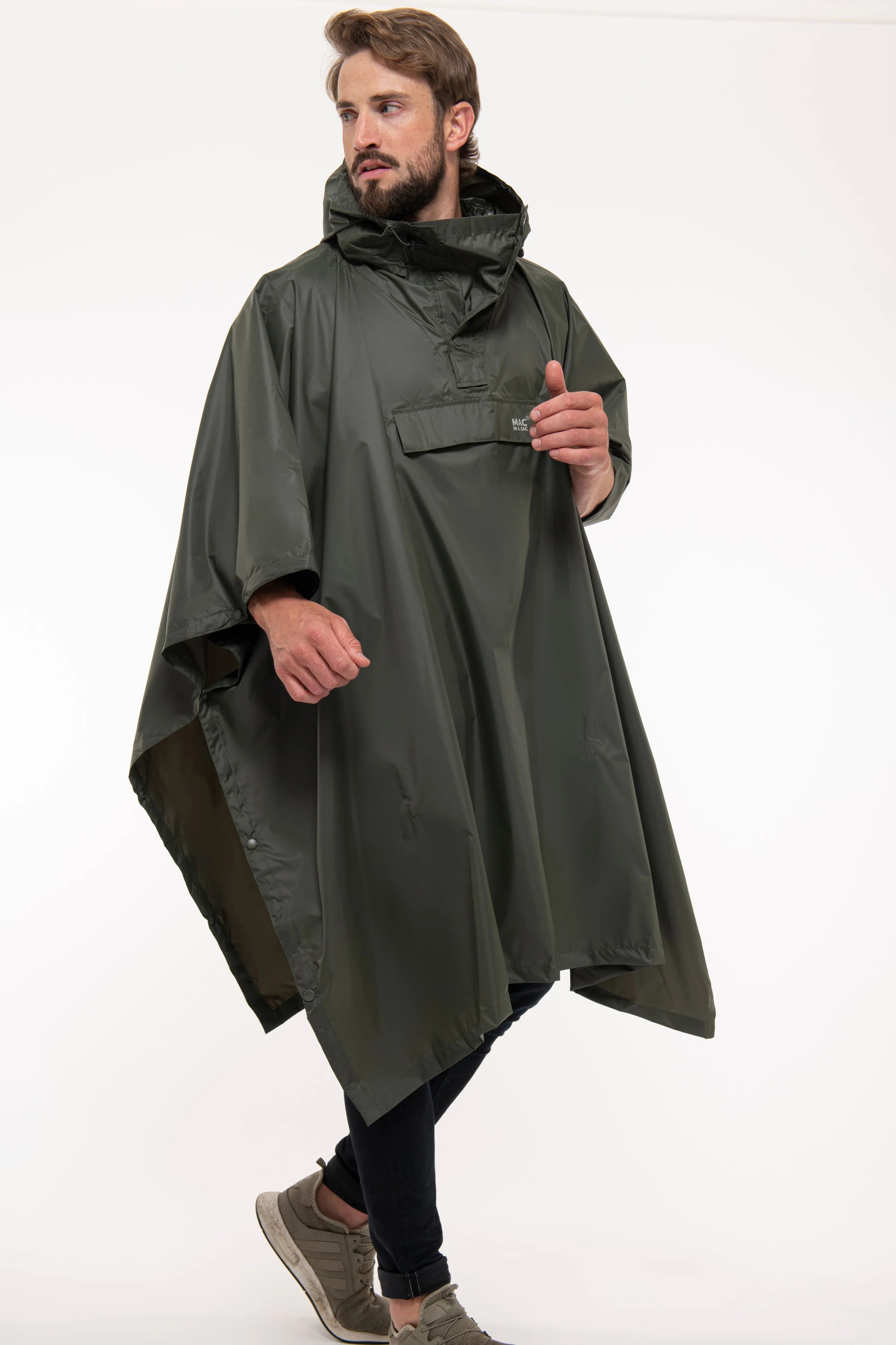 Mac In A Sac Packable Waterproof Unisex Poncho - Khaki