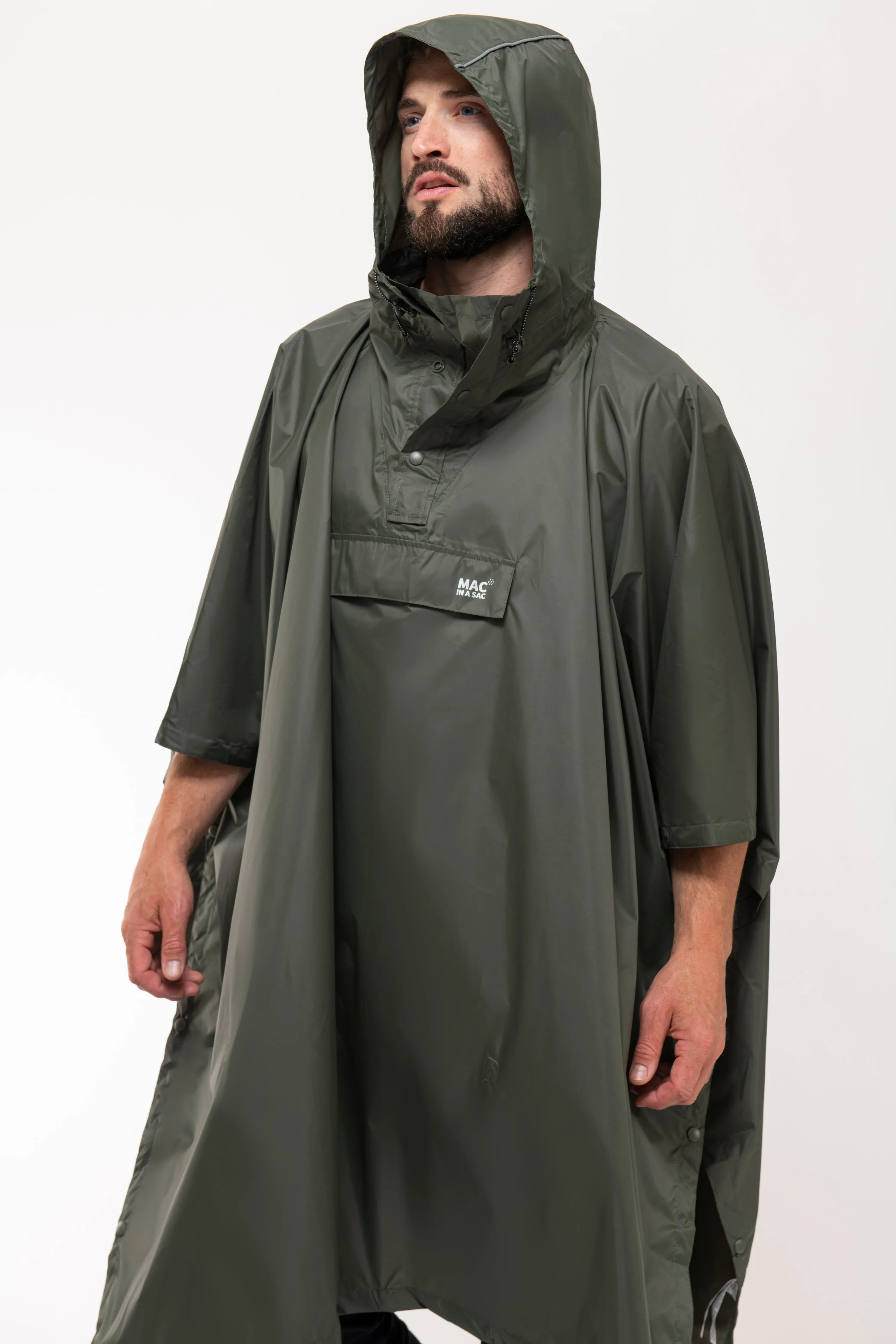 Mac In A Sac Packable Waterproof Unisex Poncho - Khaki