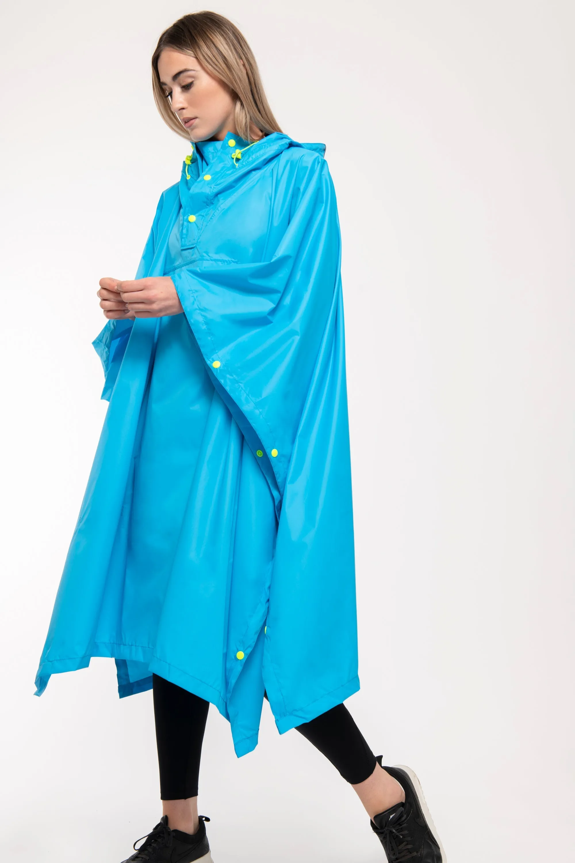 Mac In A Sac Packable Waterproof Unisex Poncho - Neon Blue