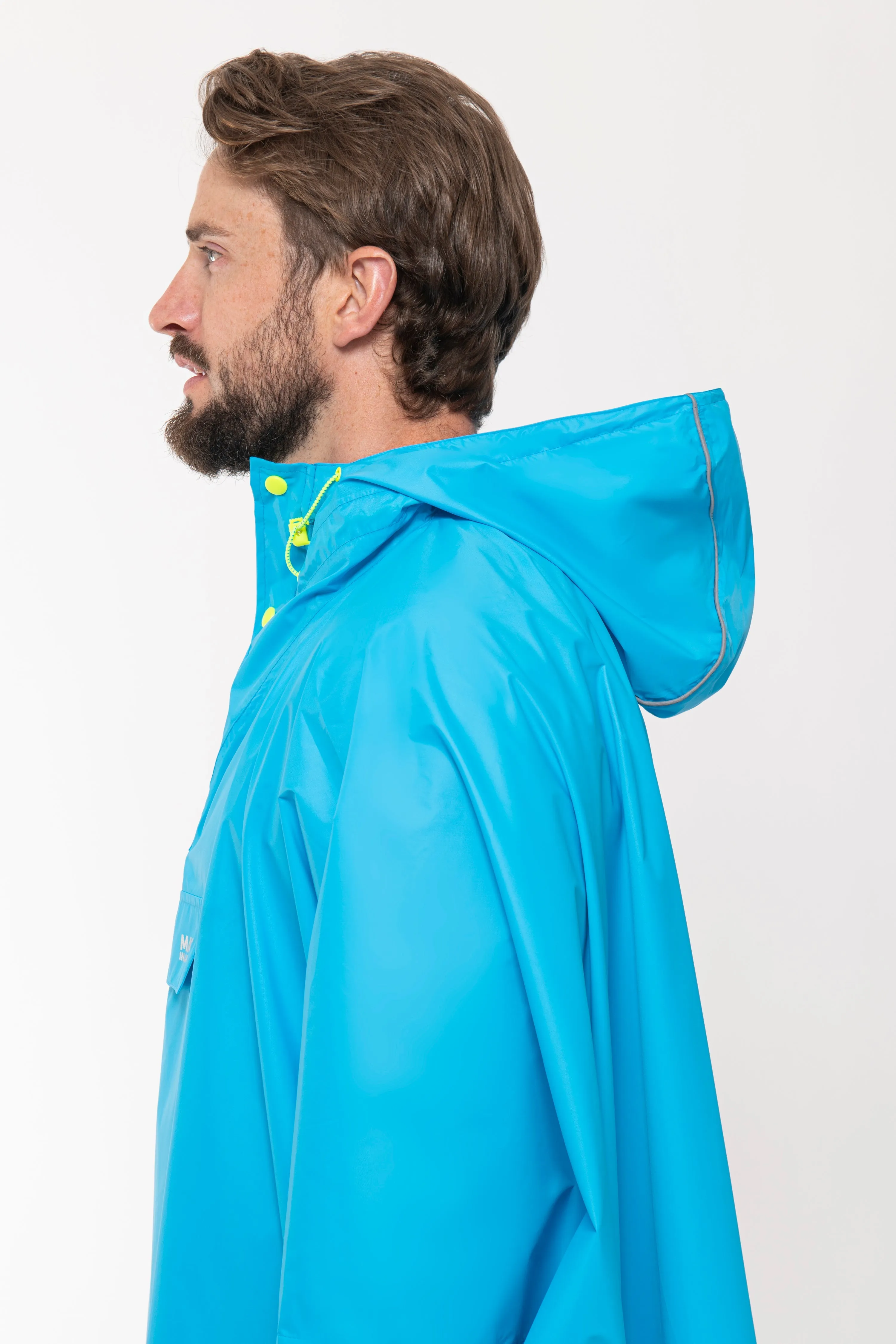 Mac In A Sac Packable Waterproof Unisex Poncho - Neon Blue