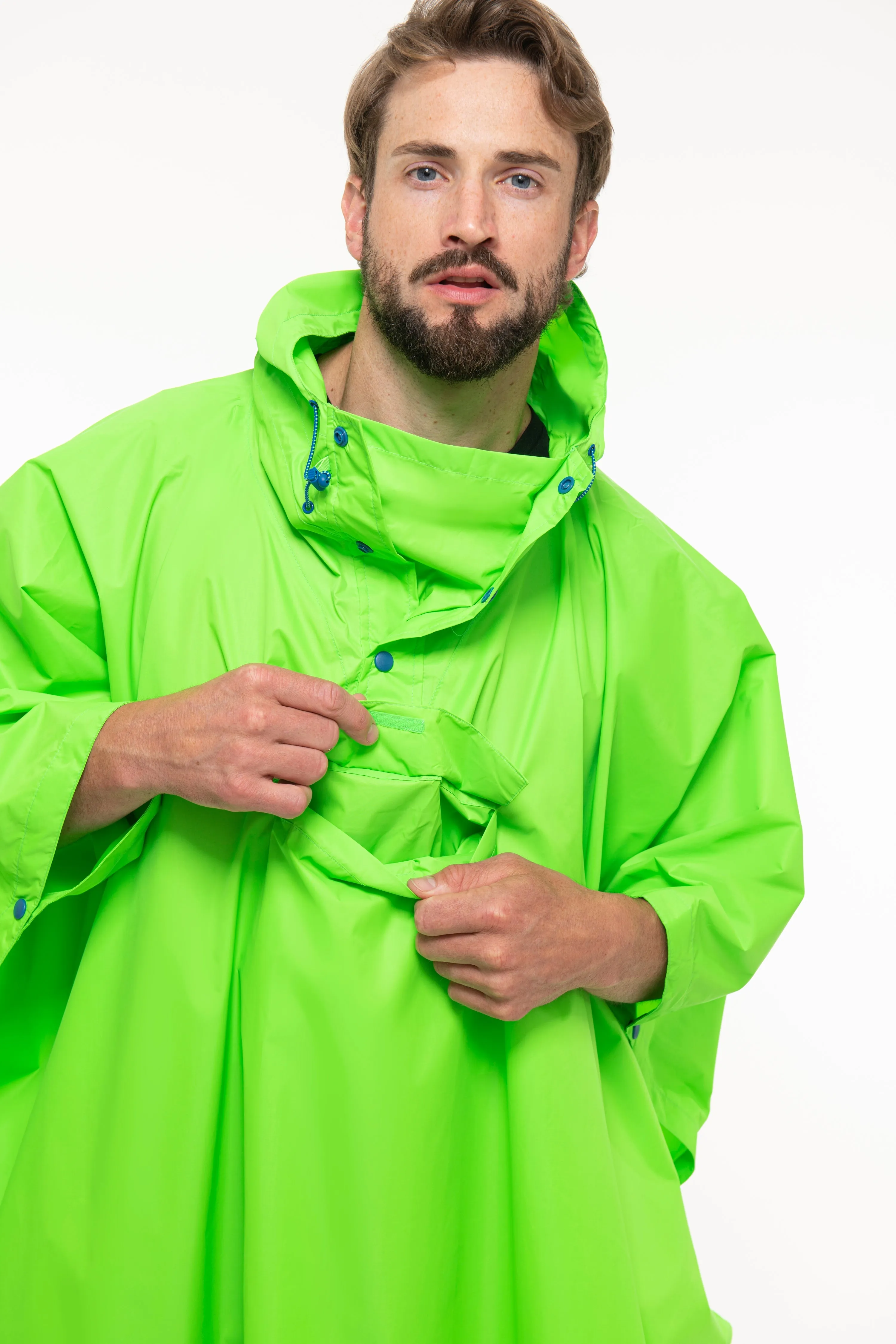 Mac In A Sac Packable Waterproof Unisex Poncho - Neon Green