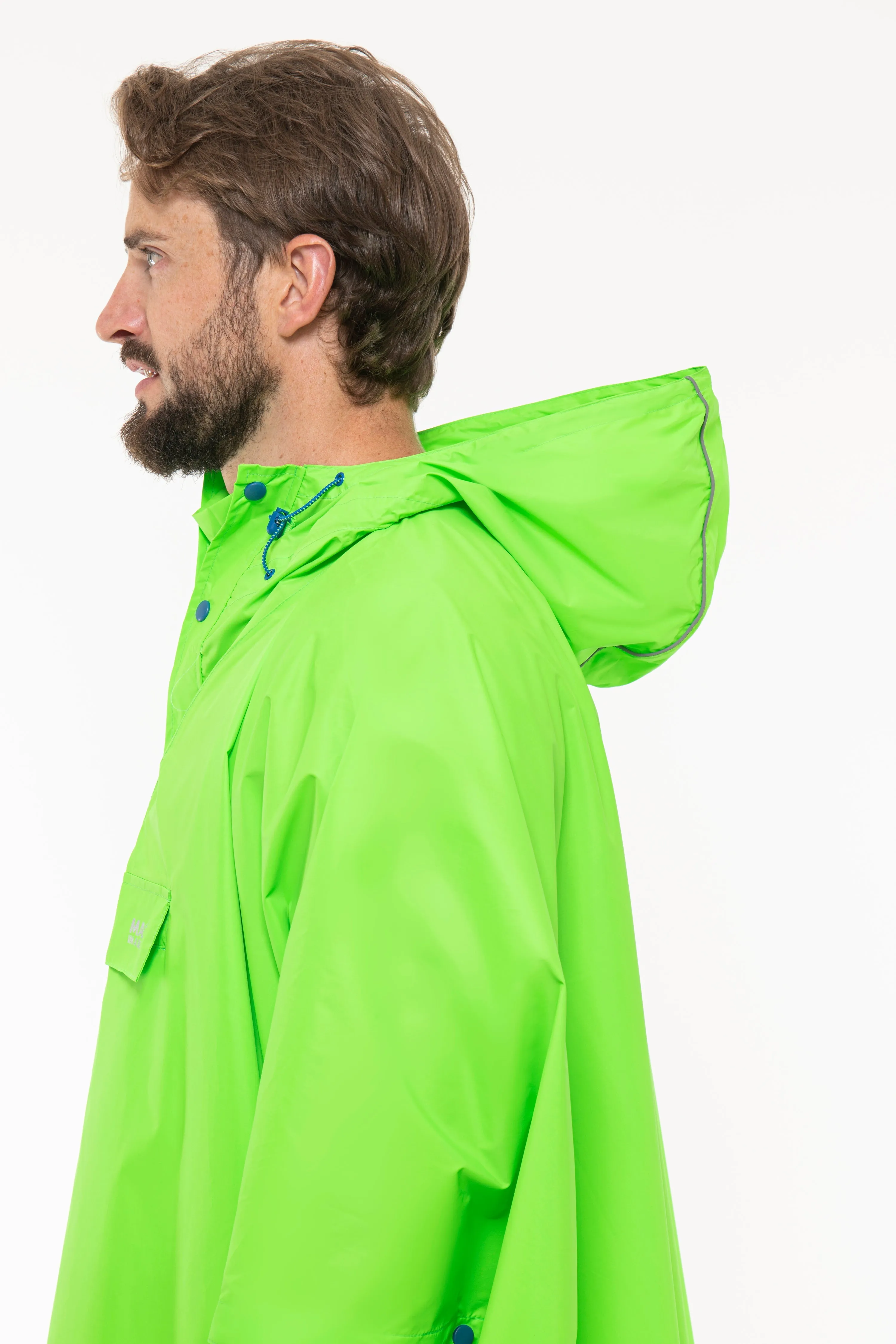 Mac In A Sac Packable Waterproof Unisex Poncho - Neon Green