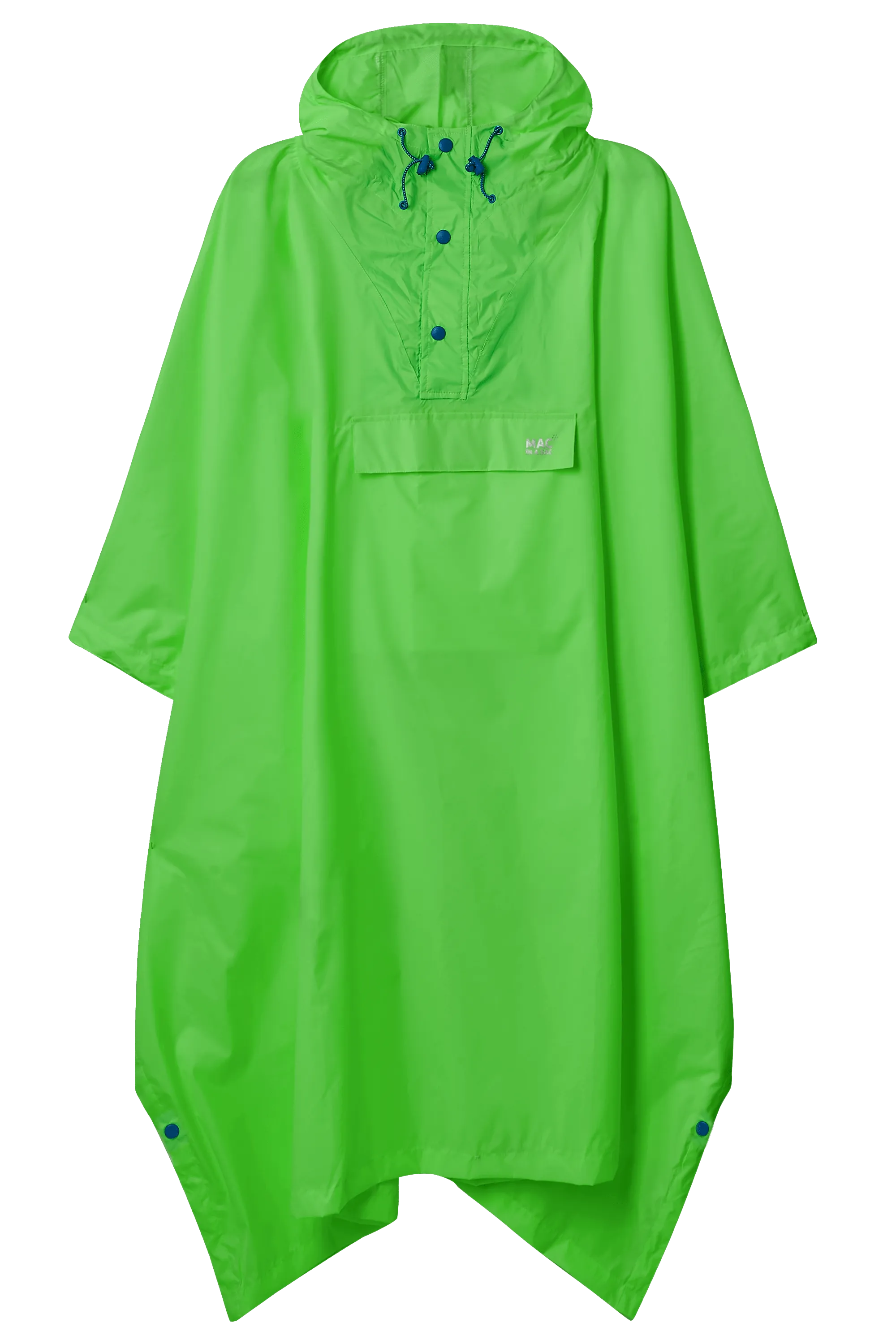 Mac In A Sac Packable Waterproof Unisex Poncho - Neon Green