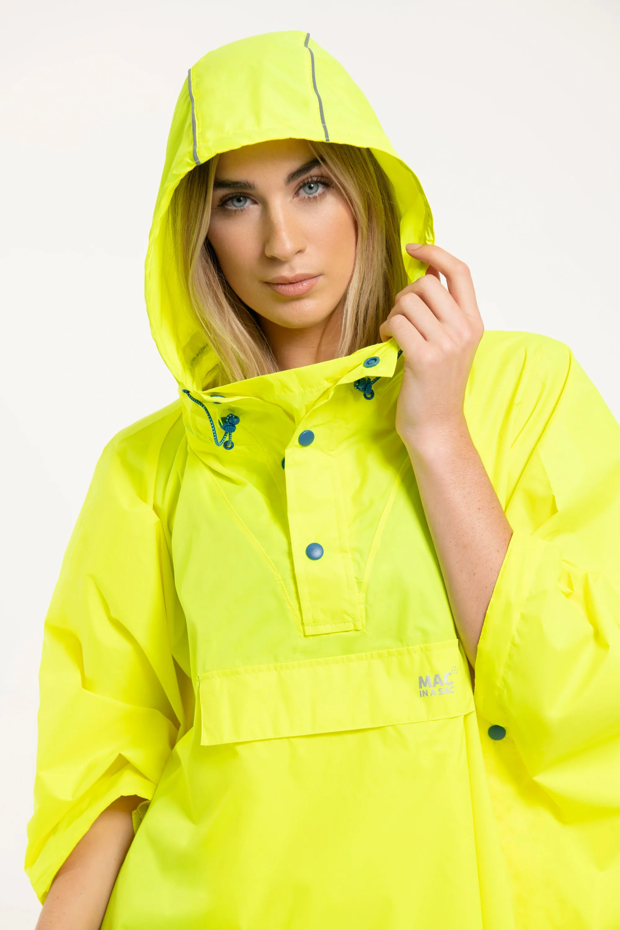 Mac In A Sac Packable Waterproof Unisex Poncho - Neon Yellow