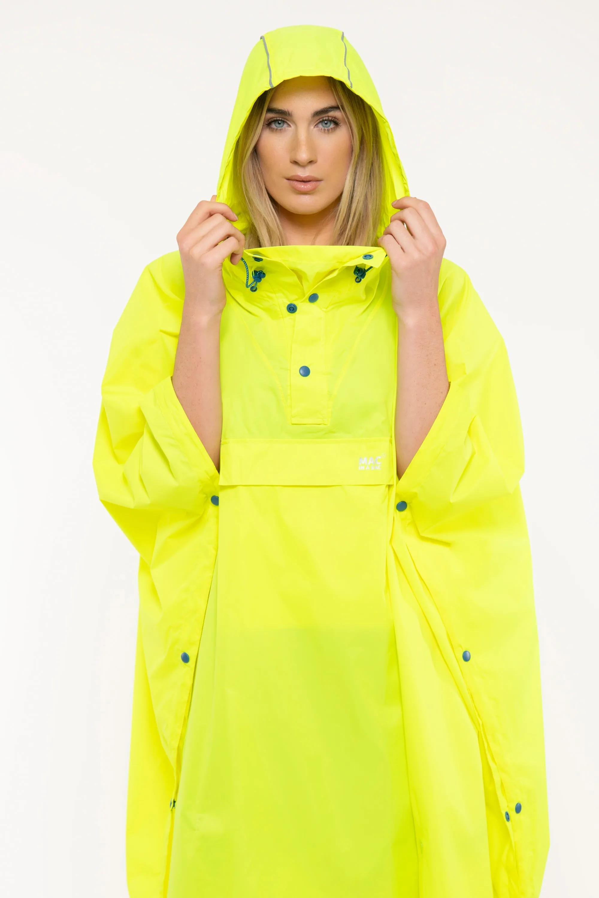 Mac In A Sac Packable Waterproof Unisex Poncho - Neon Yellow