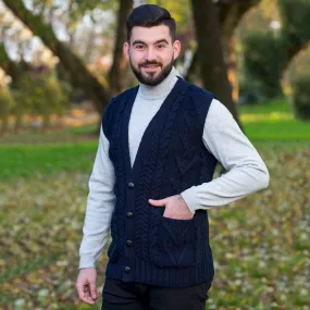 Men's V-Neck Irish Knit Vest