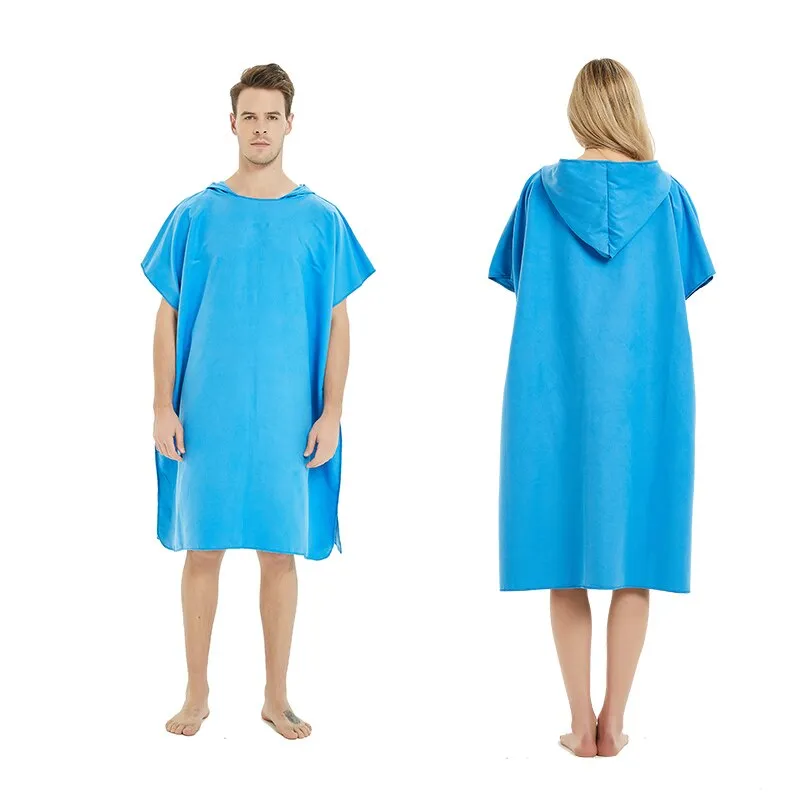 Microfiber  Wetsuit Changing Robe  with Hood, Quick Dry Hooded Towels for Swim, Beach Surf Poncho Compact & Lightweight