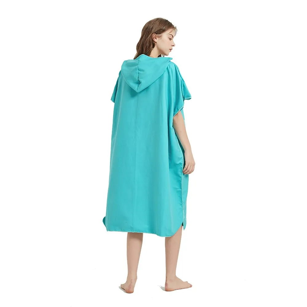 Microfiber  Wetsuit Changing Robe  with Hood, Quick Dry Hooded Towels for Swim, Beach Surf Poncho Compact & Lightweight