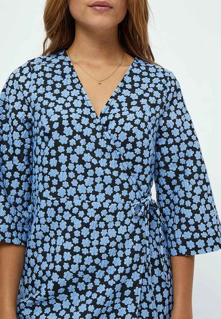 MSKatrina Wrap Dress - Ice Blue Print