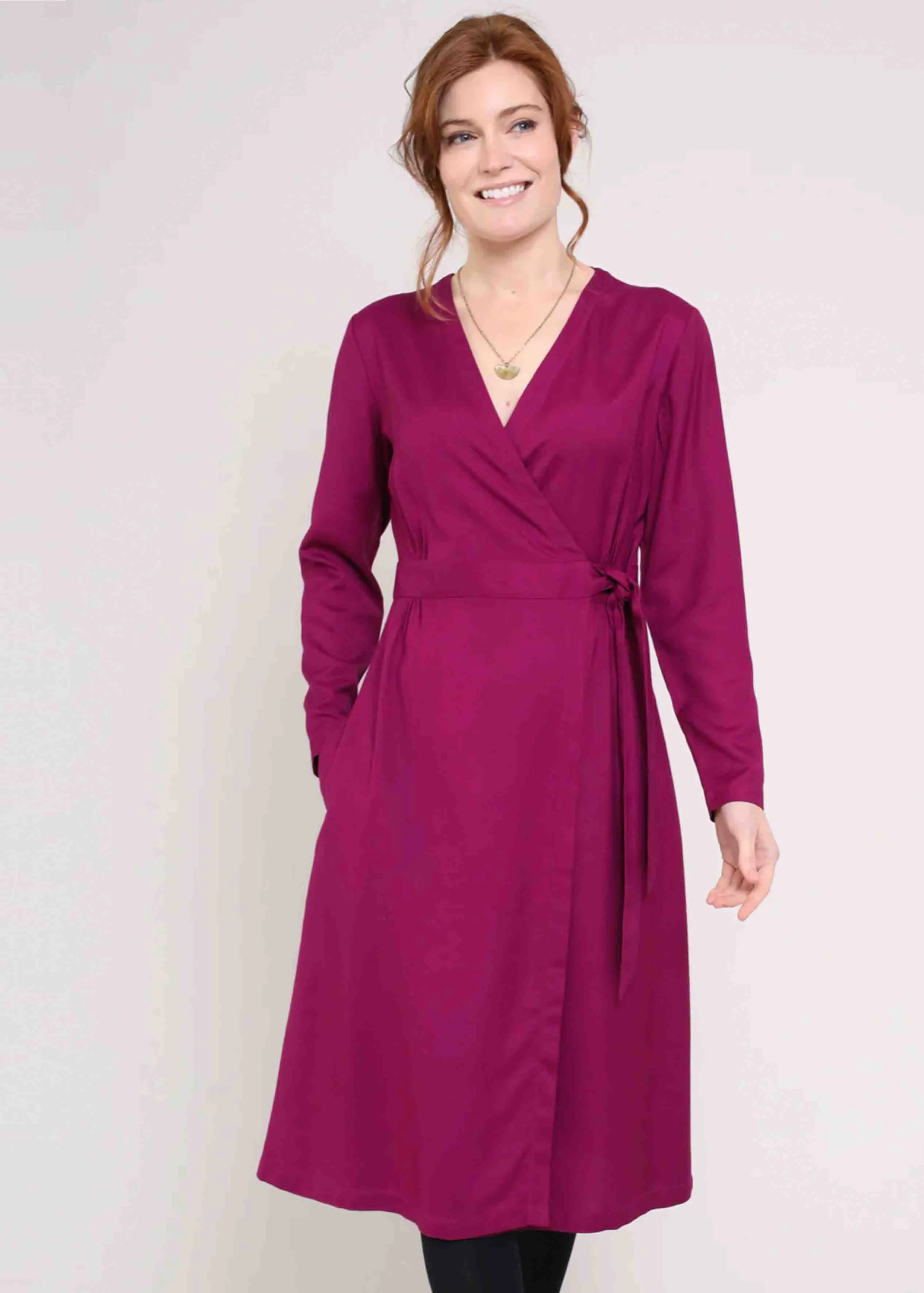 Nadia Fully Opening Tie Fastening Wrap Dress