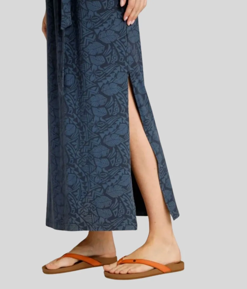 Navy Galia Print Jersey Maxi Dress