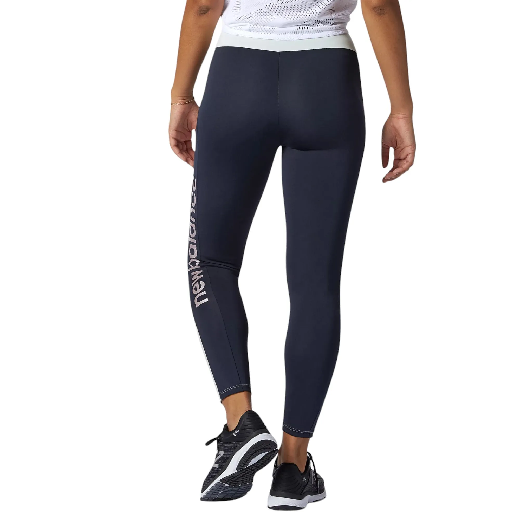 New Balance Achiever Remix High Rise 7/8 Tights - Violet / Navy