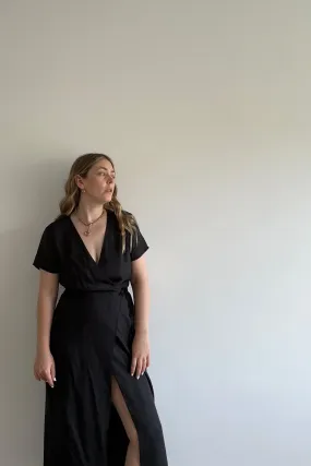 OTHER STORIES SATIN WRAP DRESS