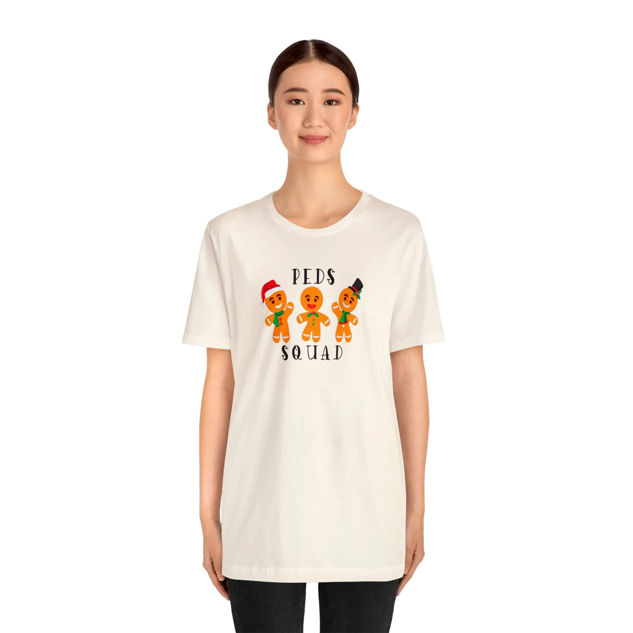 Peds Crew Gingerbread Christmas Unisex Jersey Short Sleeve Tee