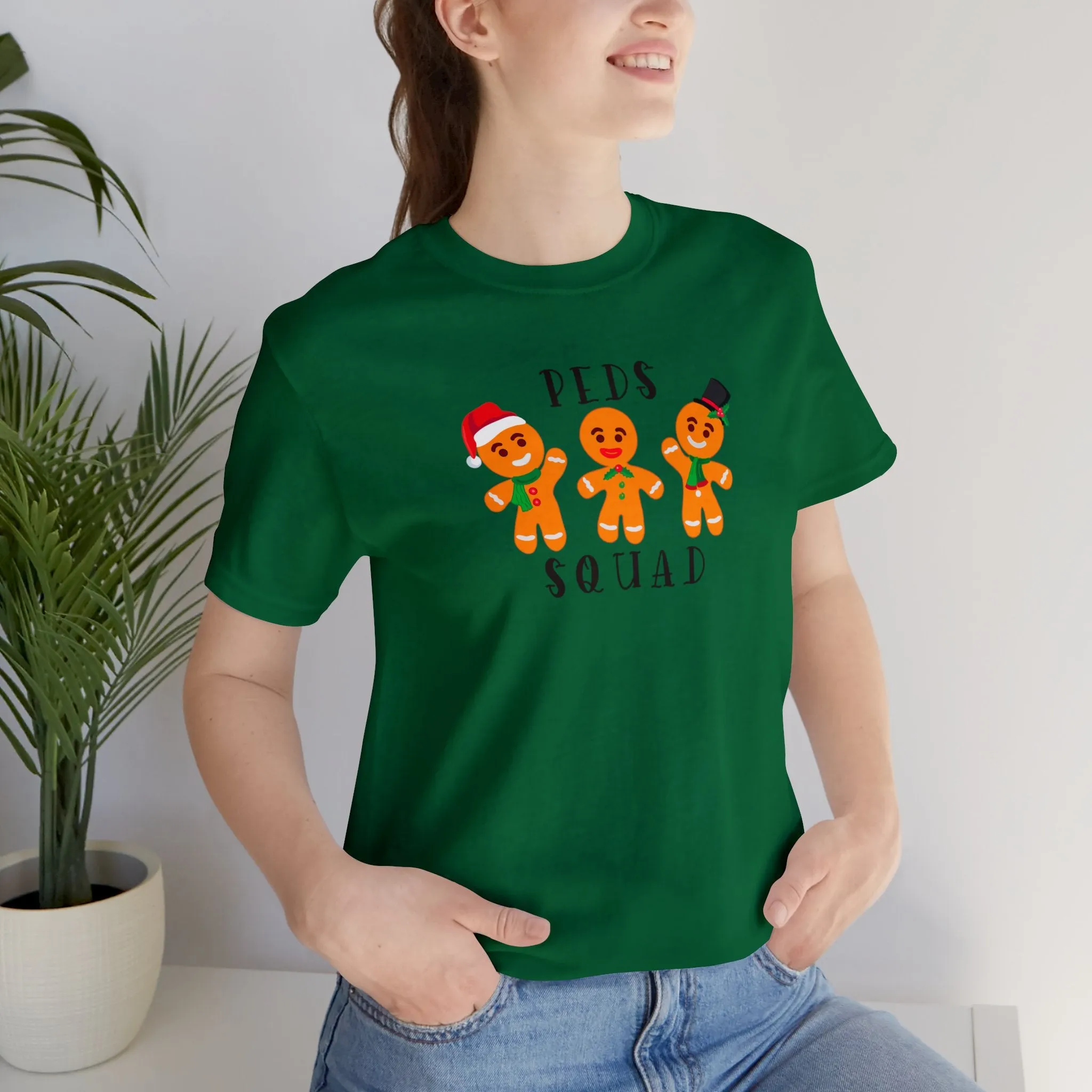 Peds Crew Gingerbread Christmas Unisex Jersey Short Sleeve Tee