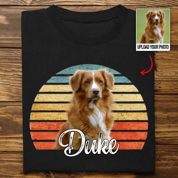 Pet Lovers - Dog Cat Vintage Retro Photo Shirt - Personalized Custom Unisex T-shirt, Sweatshirt (HJ)