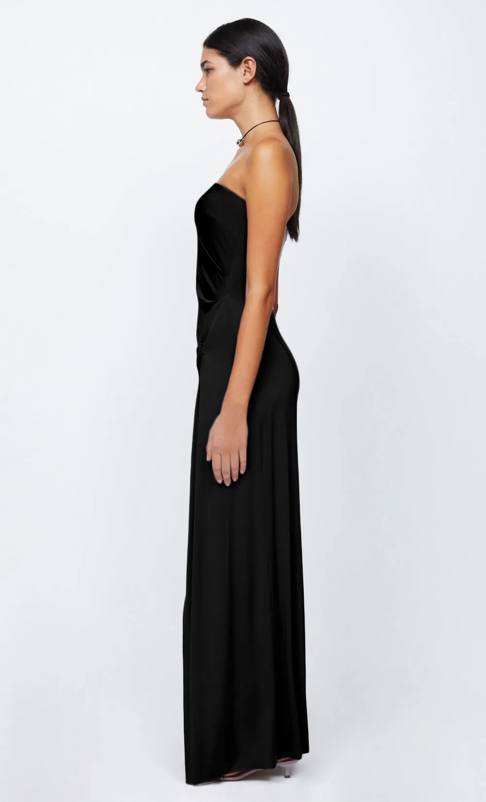 PETRA STRAPLESS MAXI DRESS - BLACK