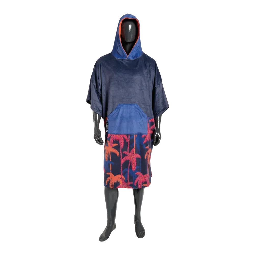 PLUSH PONCHO UNO NAVY PALM