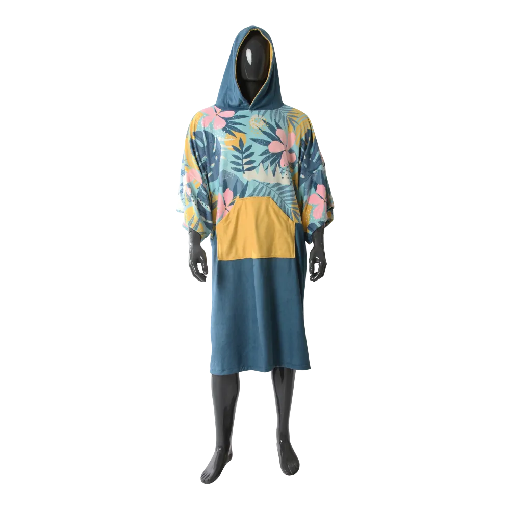 PLUSH PONCHO - UNO SEAFOAM MATISSE