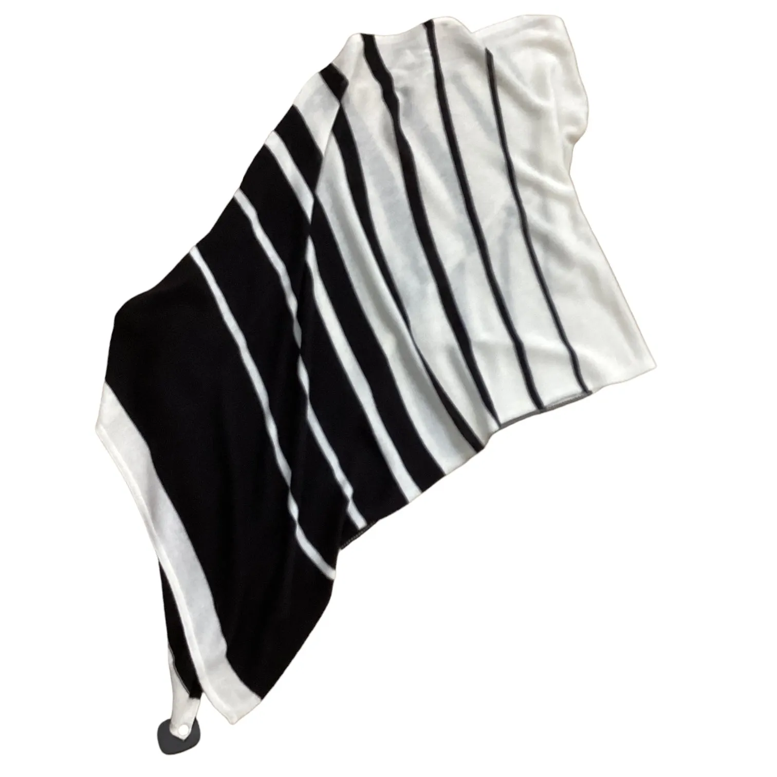 Poncho By Chicos In Black & White, Size: Onesize