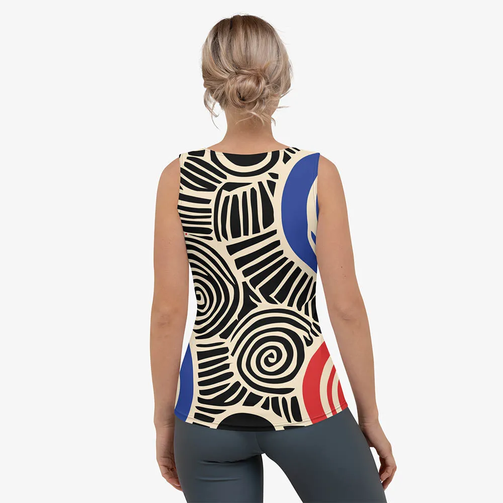 Printed Flex Vest "Vertigo" Black/Blue/Red