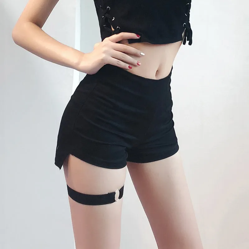 Punk high waist shorts  KF81013