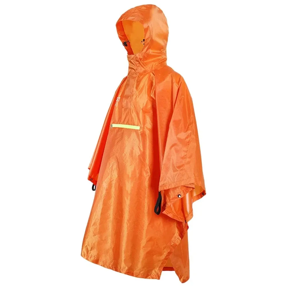 Rain Cape Men Women Raincoat Bicycle Raincoat Rain Coat Rainwear with Reflector Rainproof Poncho with Reflective Strip