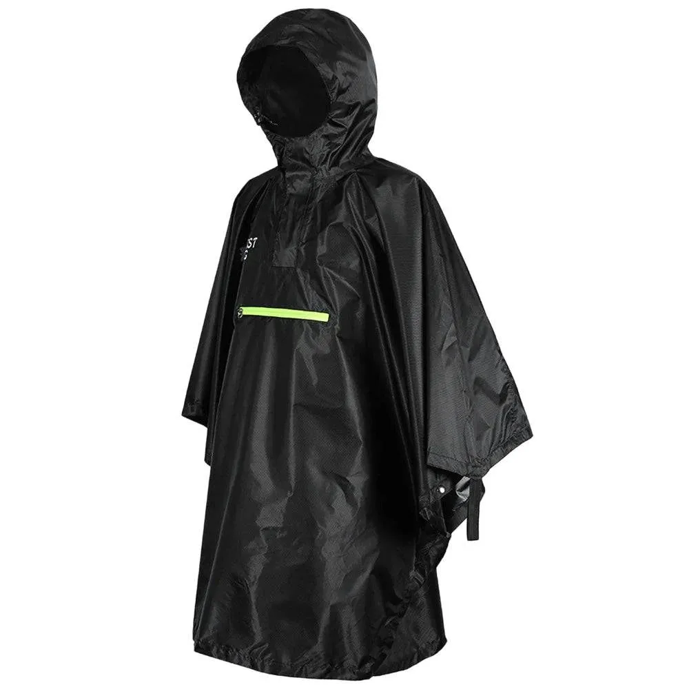 Rain Cape Men Women Raincoat Bicycle Raincoat Rain Coat Rainwear with Reflector Rainproof Poncho with Reflective Strip