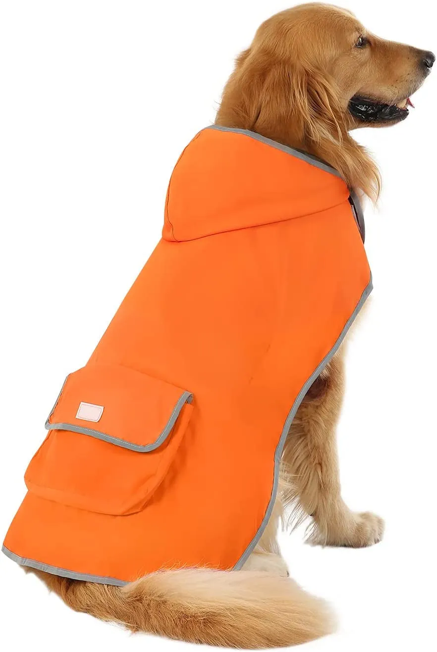 Reversible Dog Raincoat Hooded Slicker