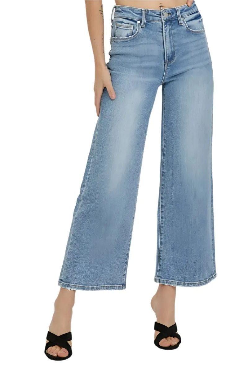 Risen Jeans - High Rise Wide Crop Jeans - RDP5531