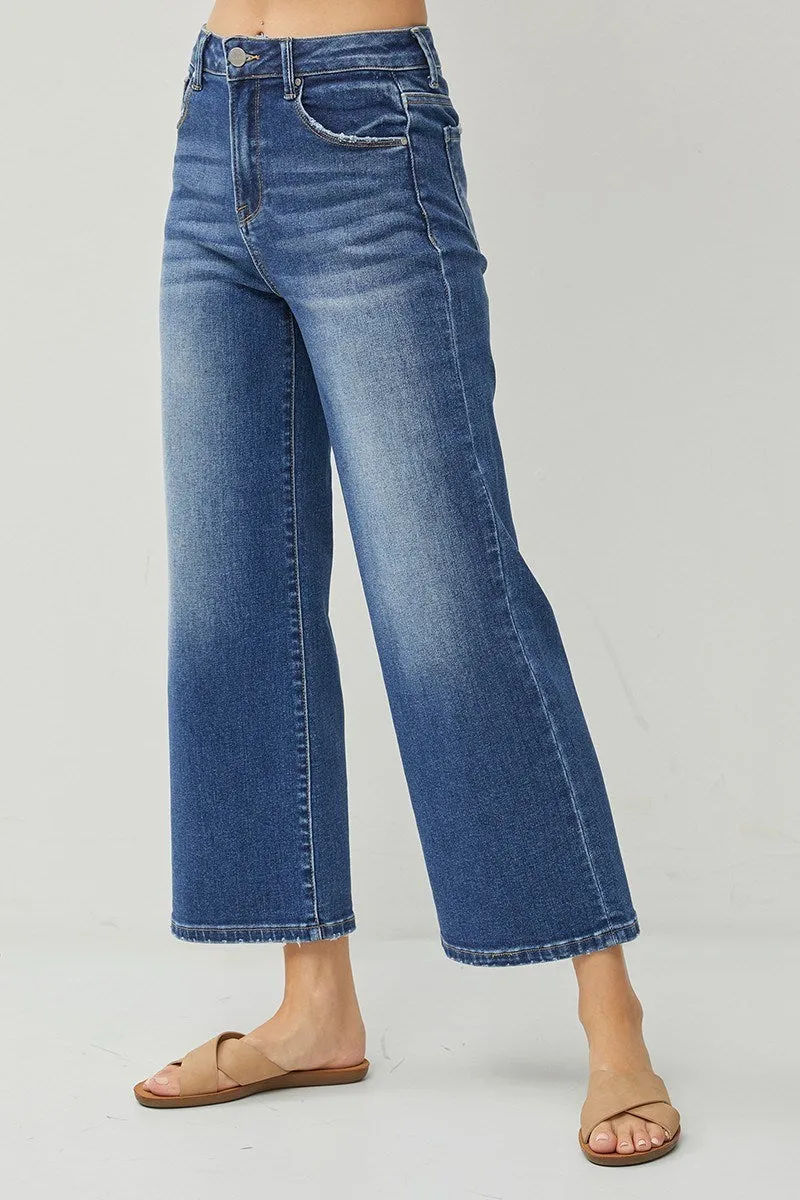 Risen Jeans - High Rise Wide Crop Jeans - RDP5531