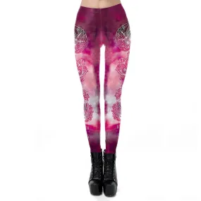 Round Ombre Printing Leggings