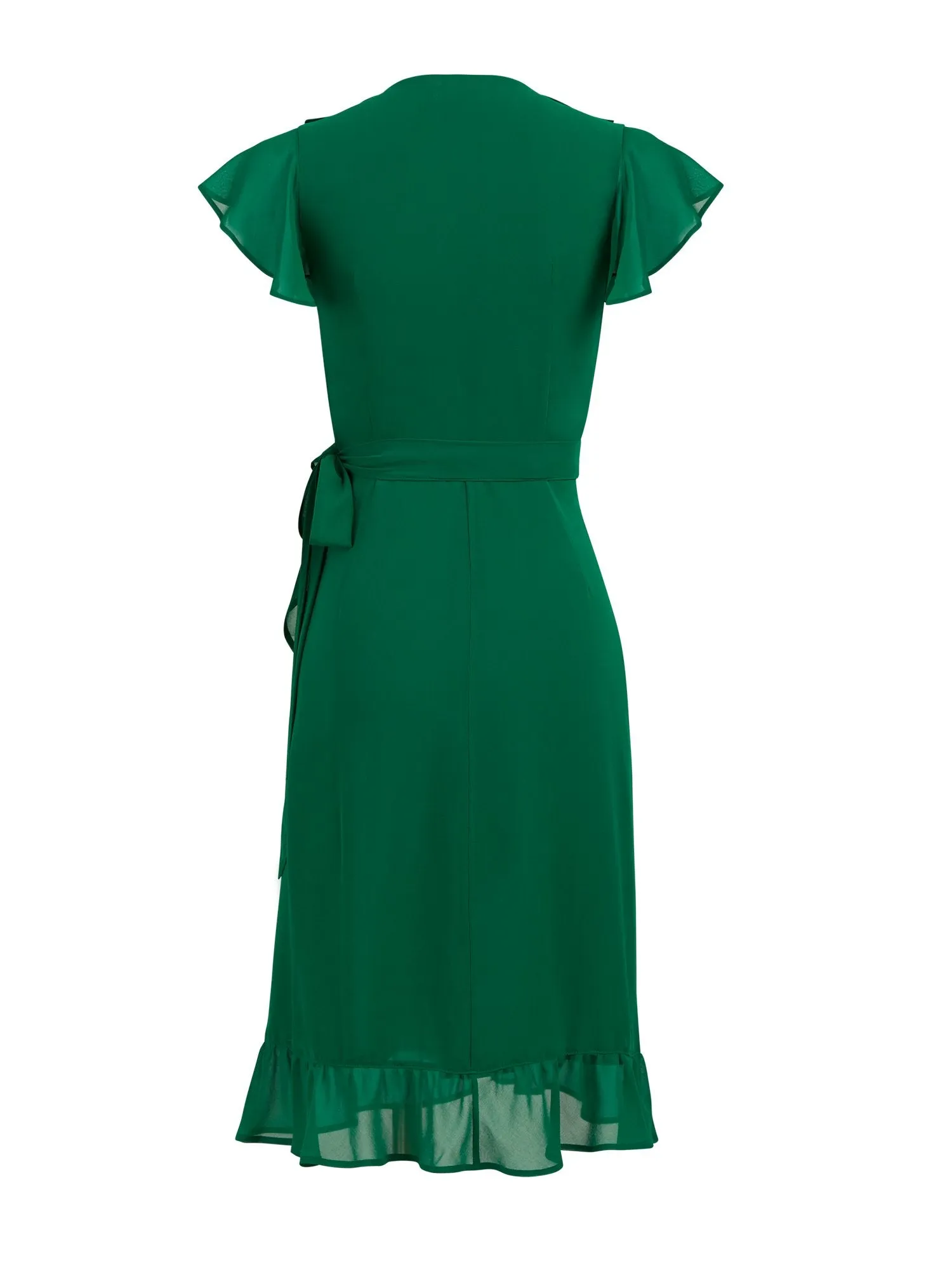 Ruffled Wrap Dress - Sweet Pea