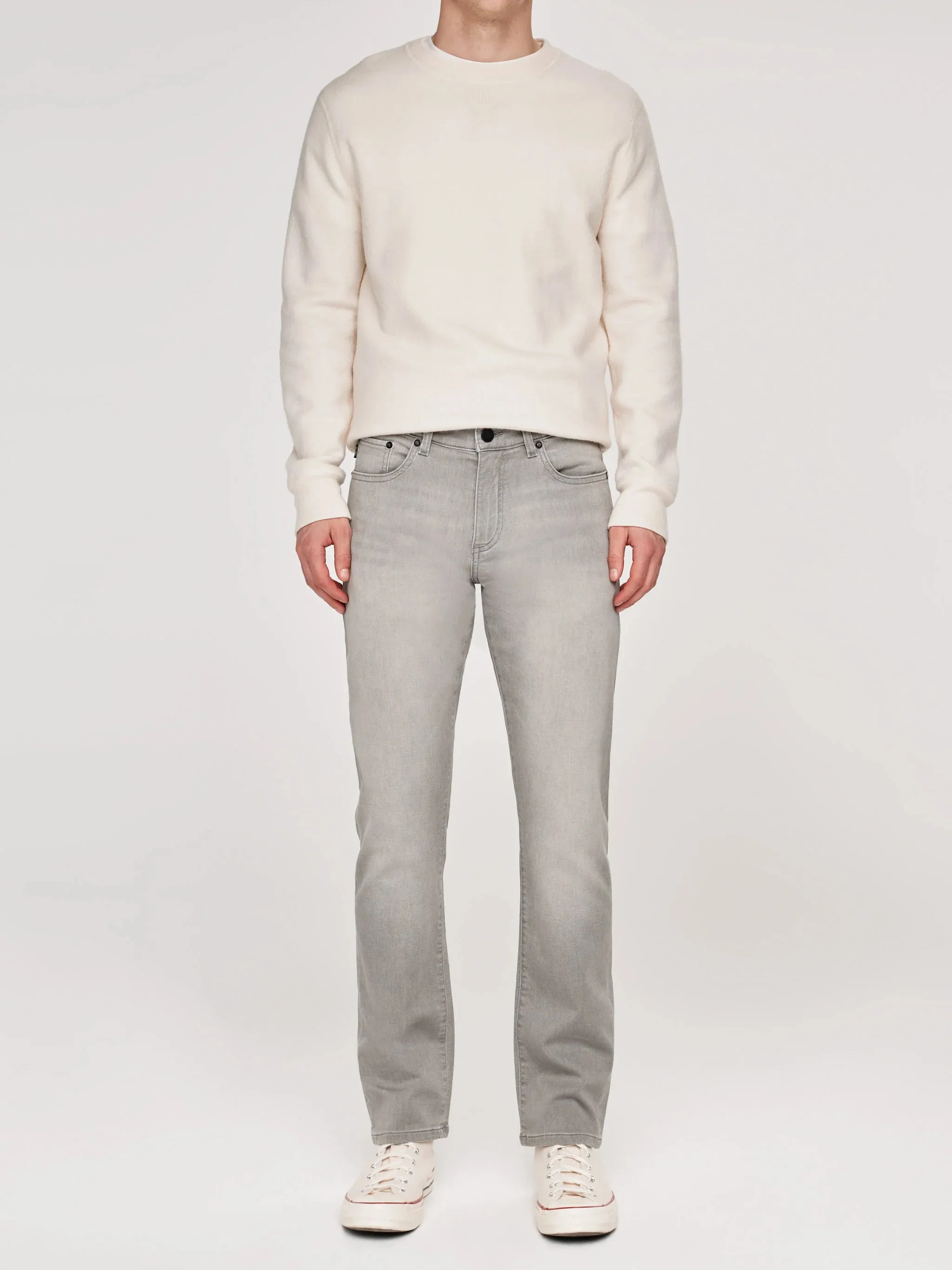 Russell Slim Straight Jeans in Washed Grey Knit by DL1961