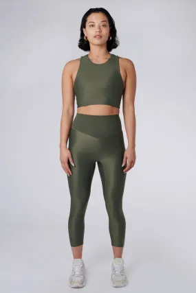 Sage High Waisted Leggings | Recycled Nylon| Olive